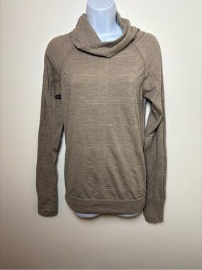 Remarkawool Cowl Neck Top Tan